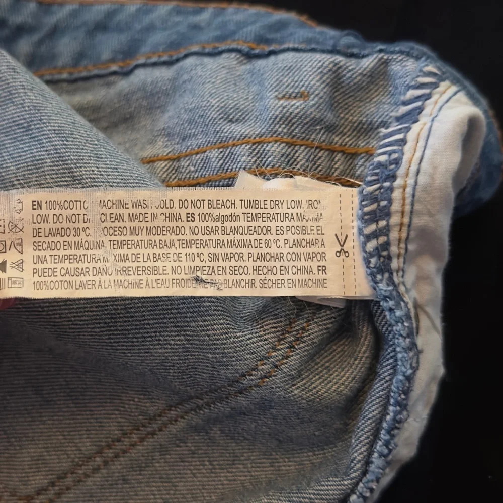 Forever 21 Frayed Hem Blue Denim Mini Skirt - Picture 8 of 8